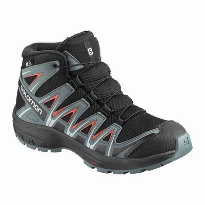 Salomon XA PRO 3D MID CSWP J - Lasten Polkujuoksukengät - Mustat/Pinkki